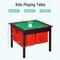 2-in-1 Kids Double-sided Activity Building Block Table with Drawers